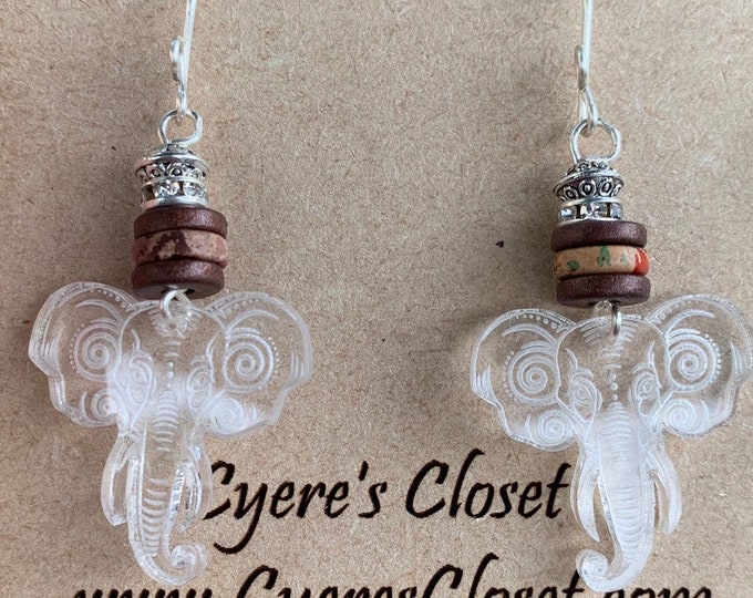 DBC:  Elephant  Engraved Earrings