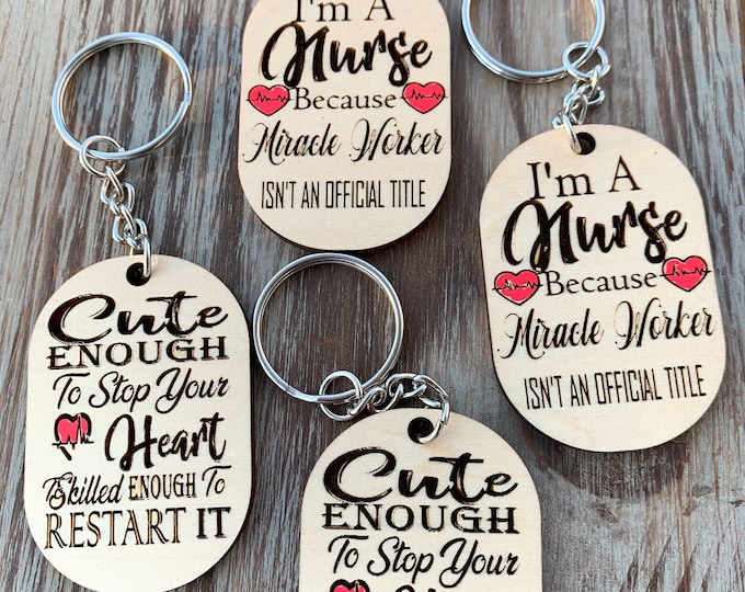 Design's by Cyere Wood Nursing Key Chains