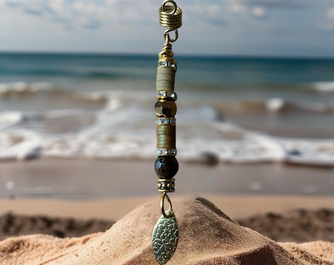Golden Leaf Loc Cuff: Handmade Boho Braid & Dreadlock Jewelry