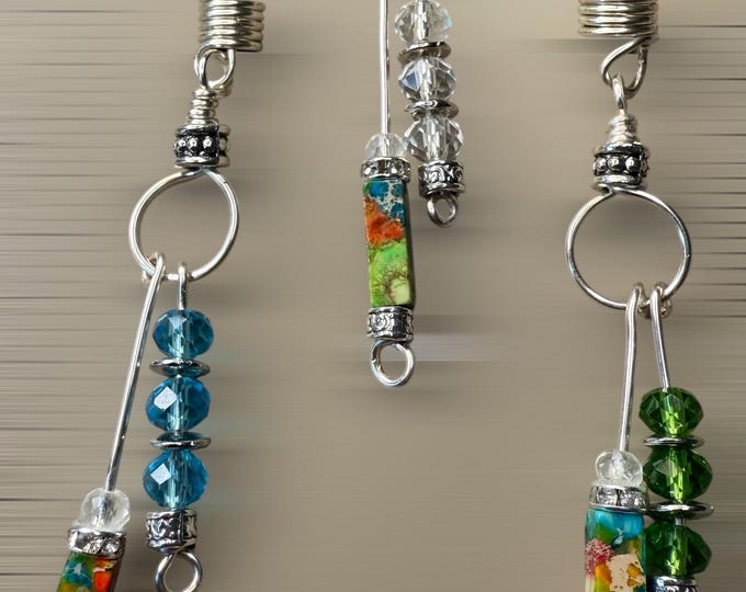 Boho Crystal Mosaic Loc Jewelry – Handmade Hair Accessory by Cyere’s Closet