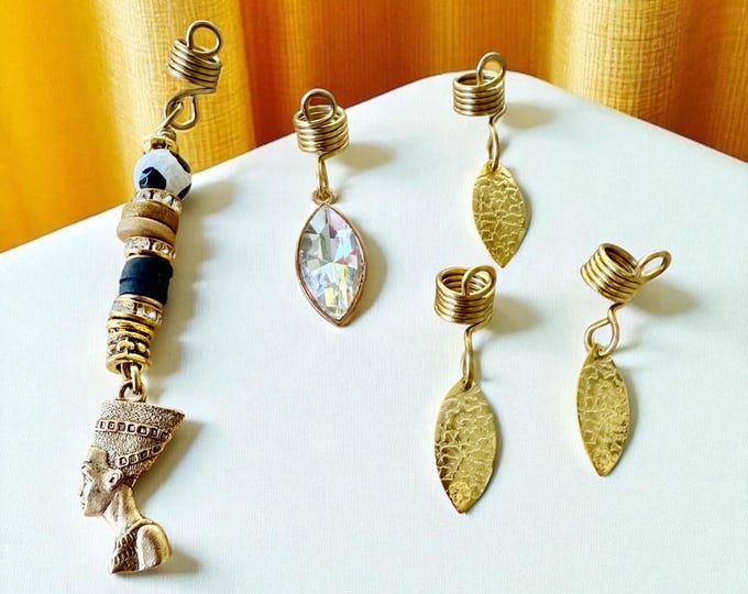 Designs By Cyere Nefertiti’s Crown Loc and Braid Jewelry Set