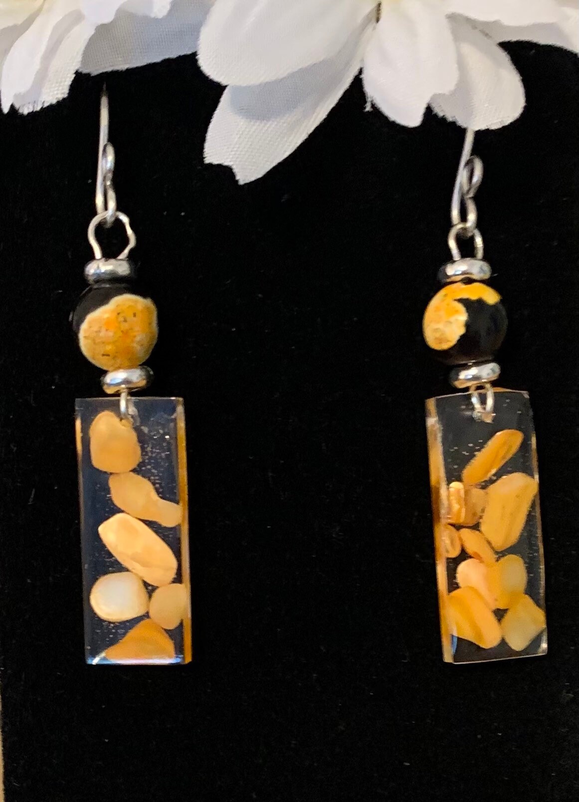 Designs by Cyere Orange Marmalade Earrings