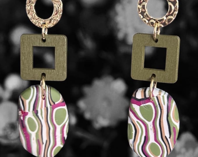 Designs by Cyere Retro Bloom Dangle Earrings
