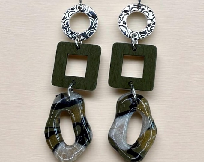 Designs by Cyere Mystic Moss Dangle Earrings