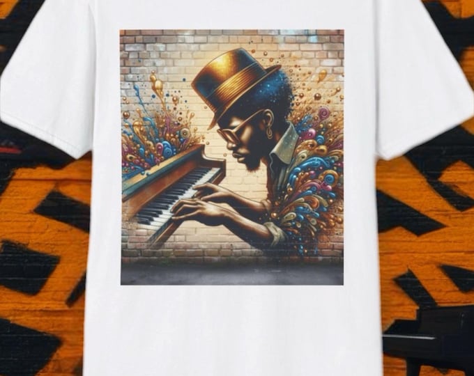 Designs by Cyere The Piano Man Graphic Tee