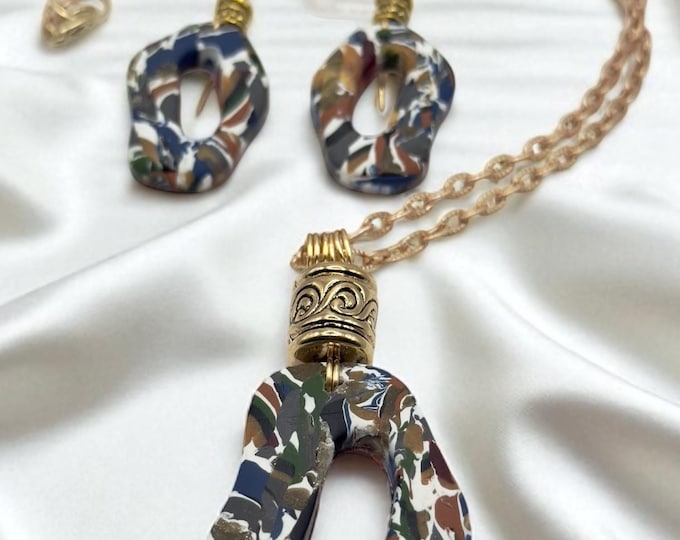 Designs by Cyere Boho Earth Vibes Earring and Necklace Jewelry Set