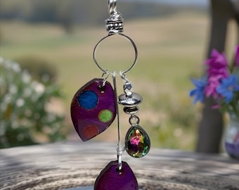 Cosmic Confetti Loc Jewelry | Handmade Dreadlock & Braid Charms with Crystal Drop | Colorful Boho Hair Jewelry | Designs by Cyere