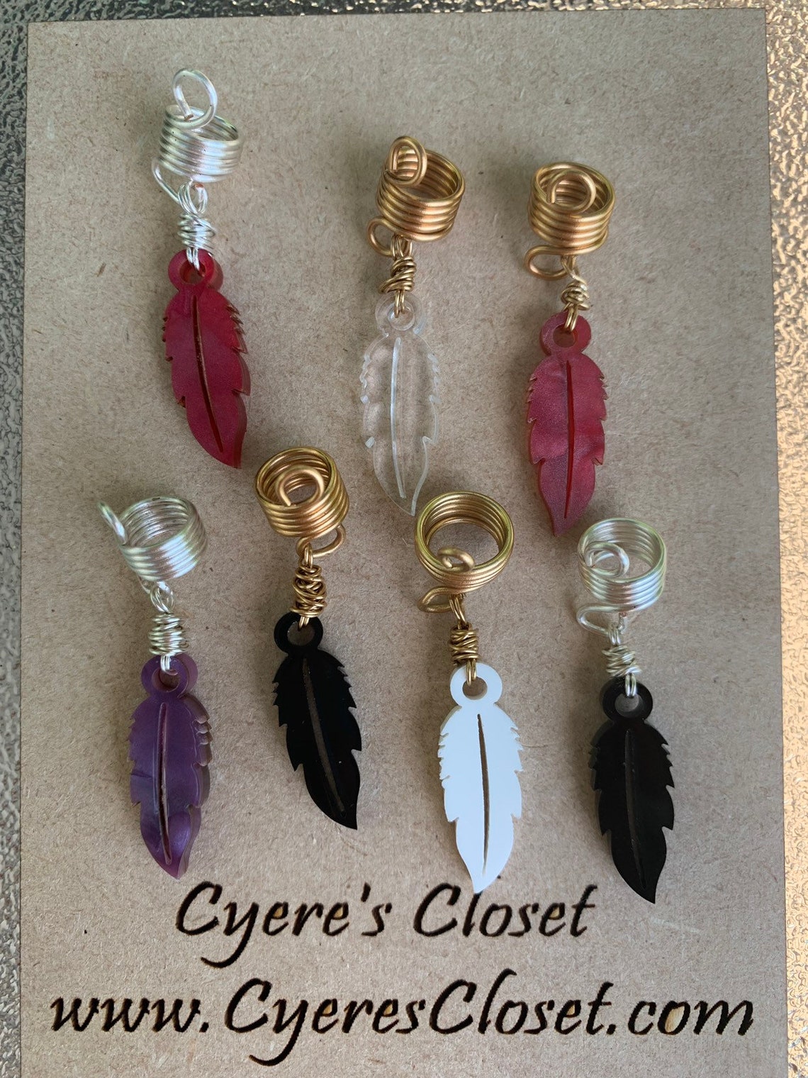 Design's by Cyere Feather Loc and Braid Accent Piece. - Etsy