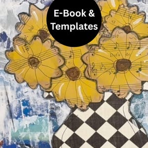 Whimsical Blooms Mixed Media Art E‑Book, Beginner Collage Tutorial (PDF)