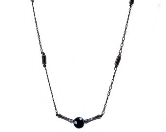 Minimalist Conta Di Ojo Camila Necklace | Handmade in New York by Alzerina Jewelry