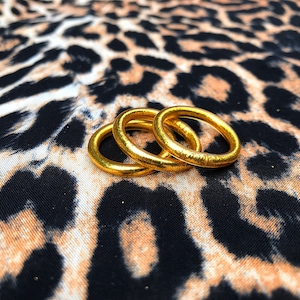 GOLD LEAF RINGS lucky temple jewelry stackable layering Thai plastic lightweight waterproof stacking rings bling mothers day gift bags