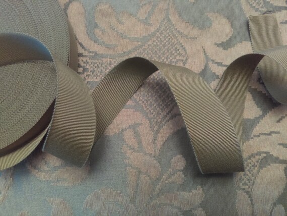 219 10 yard 1//2/" wide vintage roll grosgrain brown ribbon doll dress rayon