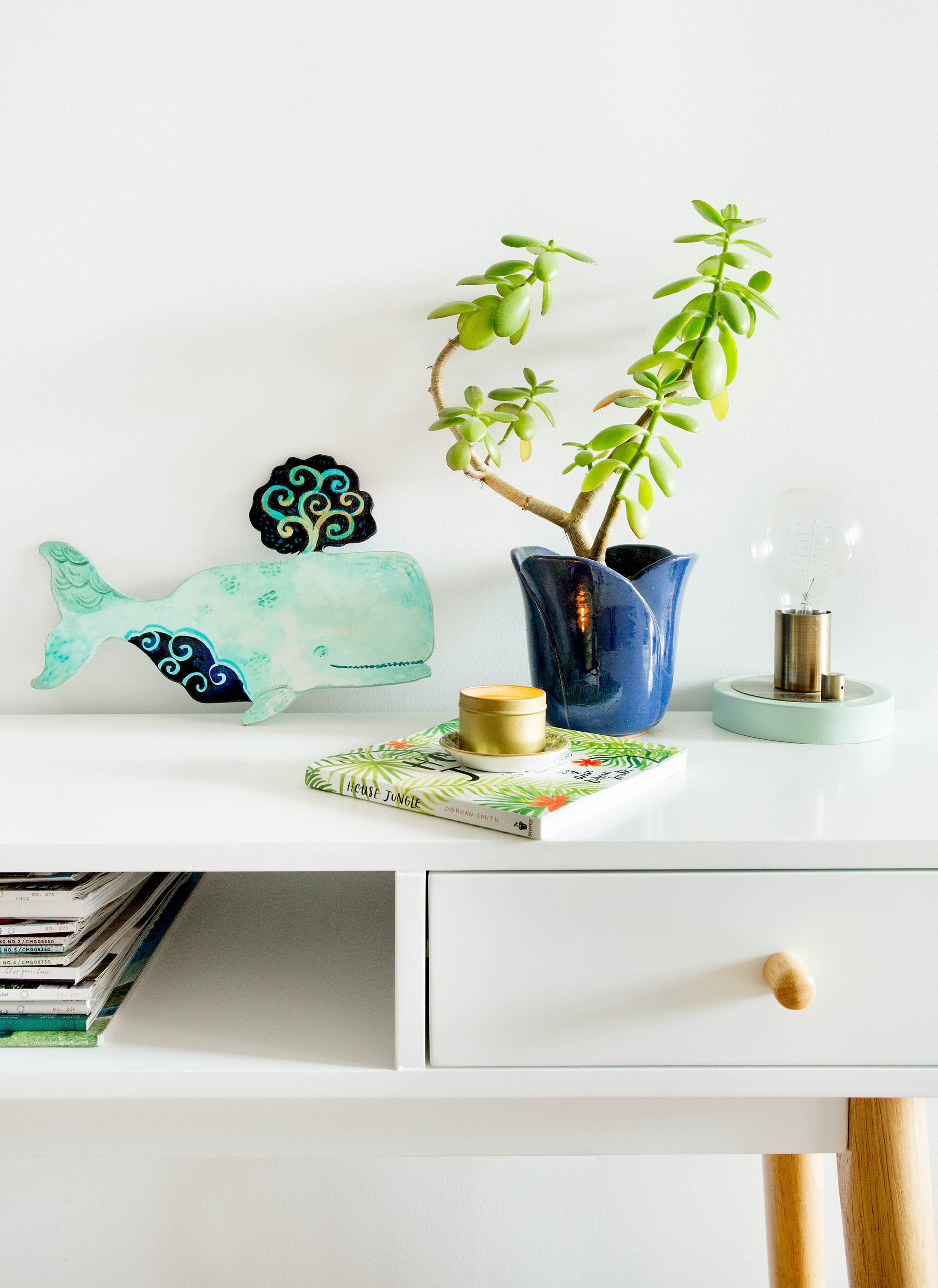 Whale art decor by Kimberly Hodges, whale painting, whale nursery