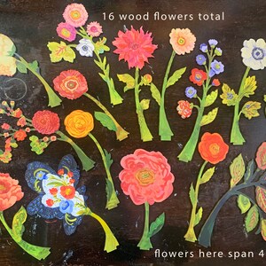 An Abundance of Flowers by Kimberly Hodges modern floral 16 wood flowers