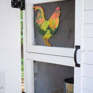 Miss Poulet de Chalet by Kimberly Hodges, Chicken Wall Sign, wood chicken sign, chicken coop decor, chicken coop, chicken coop sign, image 8