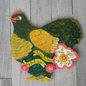 Miss Poulet de Chalet by Kimberly Hodges, Chicken Wall Sign, wood chicken sign, chicken coop decor, chicken coop, chicken coop sign, image 2