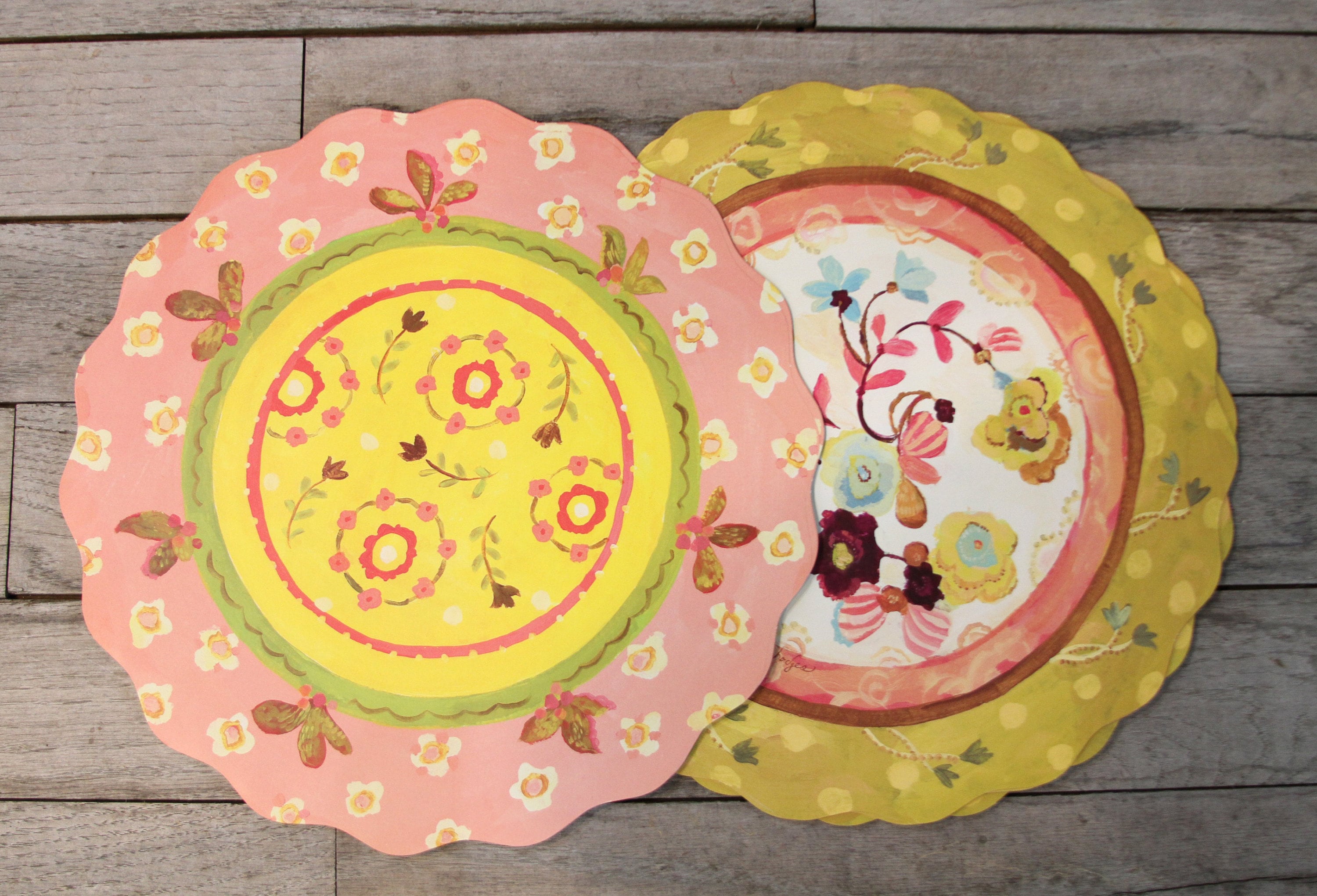 36 Pink Ochre Paper Paper Placemats by Kimberly Hodges paper Etsy