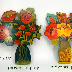 Provence Glory by Kimberly Hodges, folk art, folk art sculpture, modern folk art, folk art wall decor, Scandinavian folk art image 6
