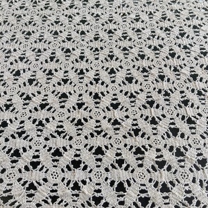 Vintage Handmade Crocheted Ecru tablecloth. WOW!