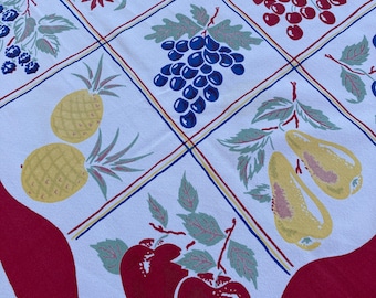 Vintage Tablecloth "Simtex"  Bountiful Fruits"  WOW!