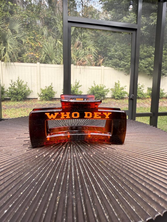Cincinnati Bengals Hair Claw Clip: "Who Dey" 4-Inch Accessory