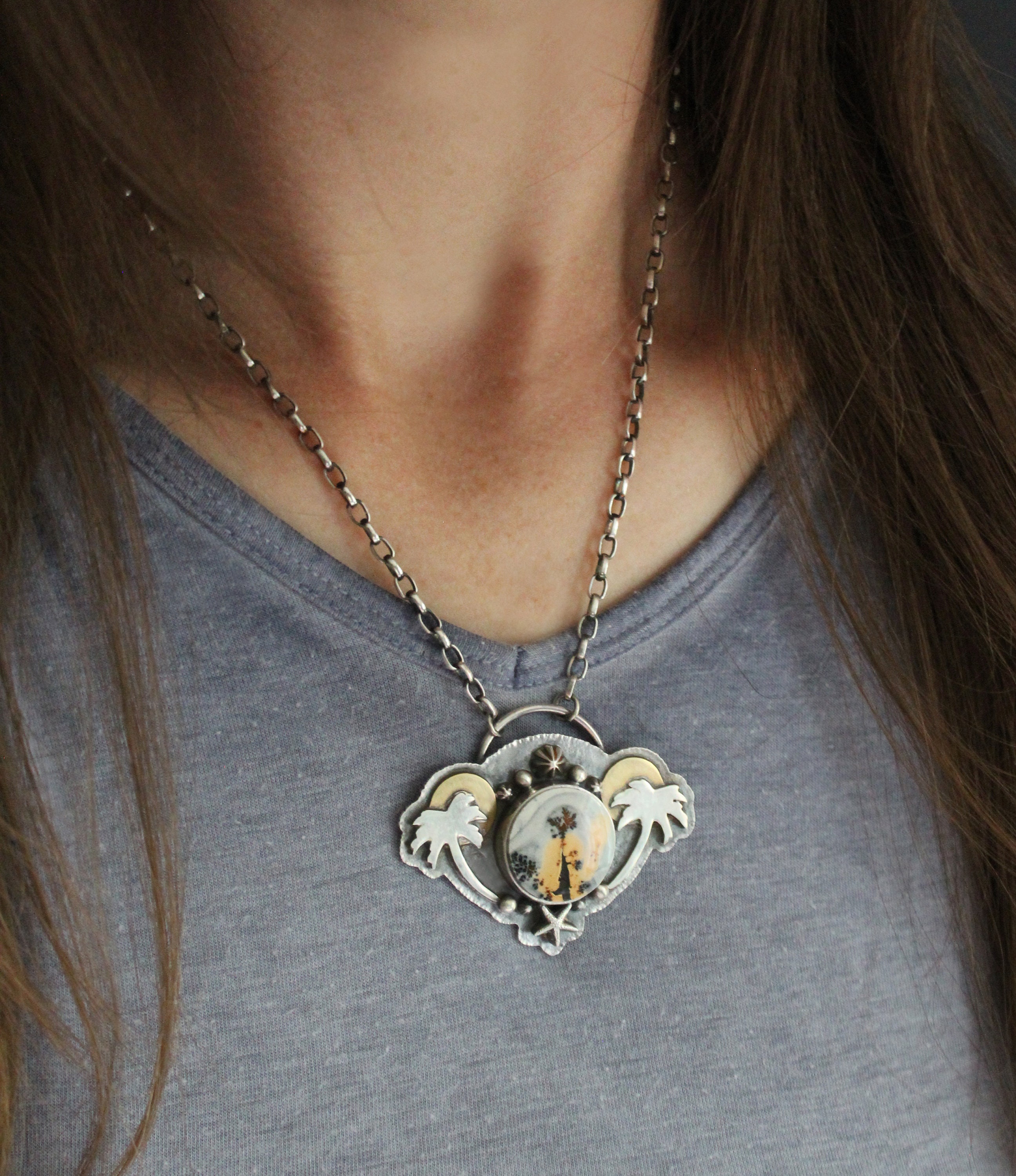 Paradise Island Beaded Chain Necklace