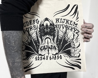 Ouija Tote Bag by Matt Chaos - Handmade Screenprint