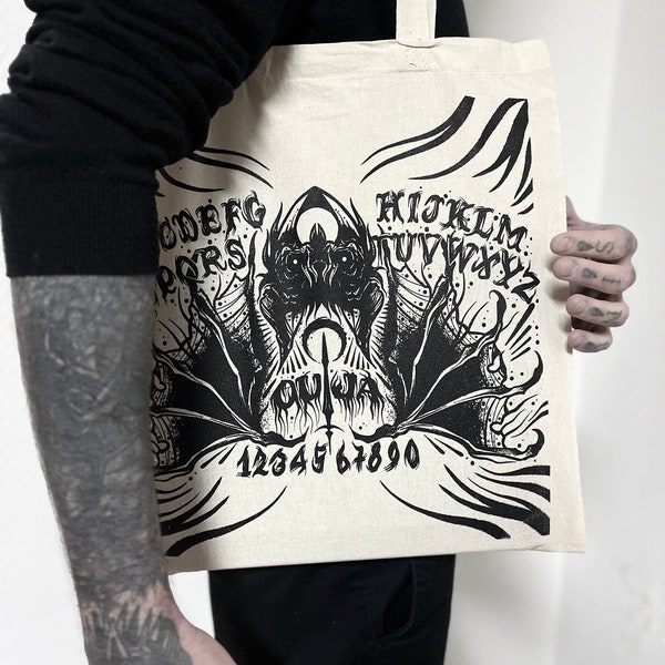 Ouija Tote Bag by Matt Chaos - Handmade Screenprint