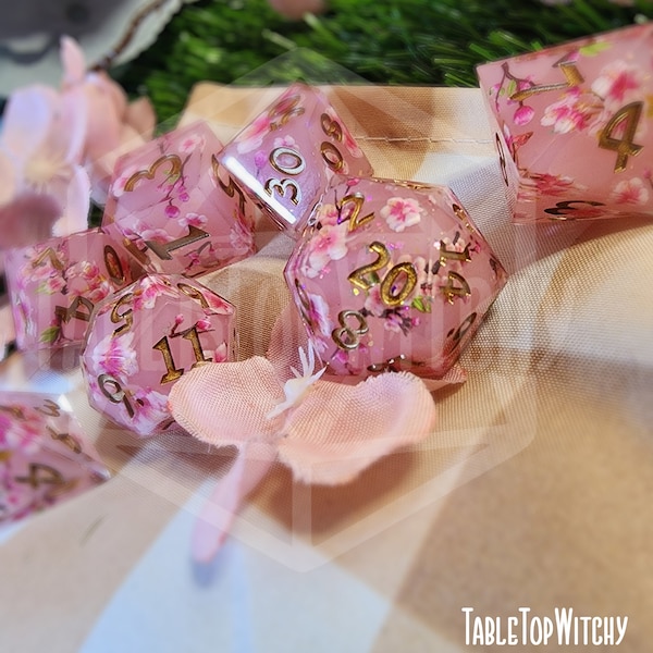 Sakura -Precision Sticker Dice Set