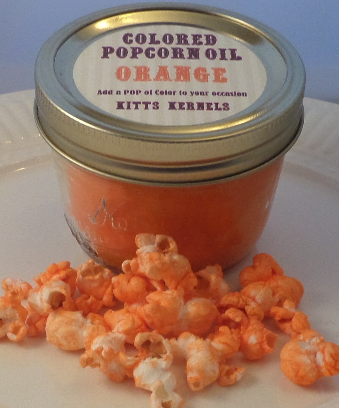 Colored Party Popcorn Oil/ Orange Etsy