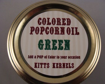 Colored Party Popcorn Oil/ Green
