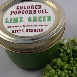Pop-corn Party de couleur huile / vert citron