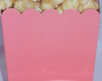 Coral Mini Popcorn Boxes (Qty 12 Pick your color)