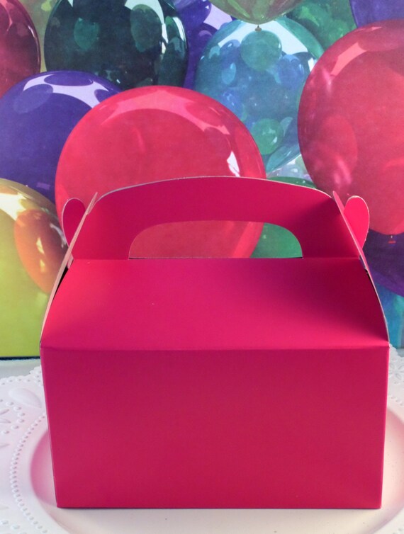 Gable Treat Box Hot Pink Qty 12 | Etsy