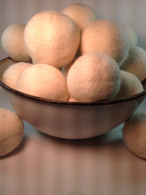 Items similar to Felted Wool Dryer Balls set of 3 on Etsy