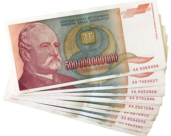 1,000 Yugoslavia 1000 1991 P-110 Nikola Tesla Unc Dinara x 10 Pcs