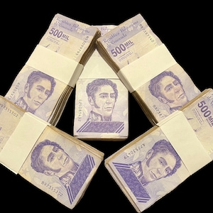 500x Venezuela 500 Mil Bolivar Soberano Banknotes Brick Million Bundle Bolivares