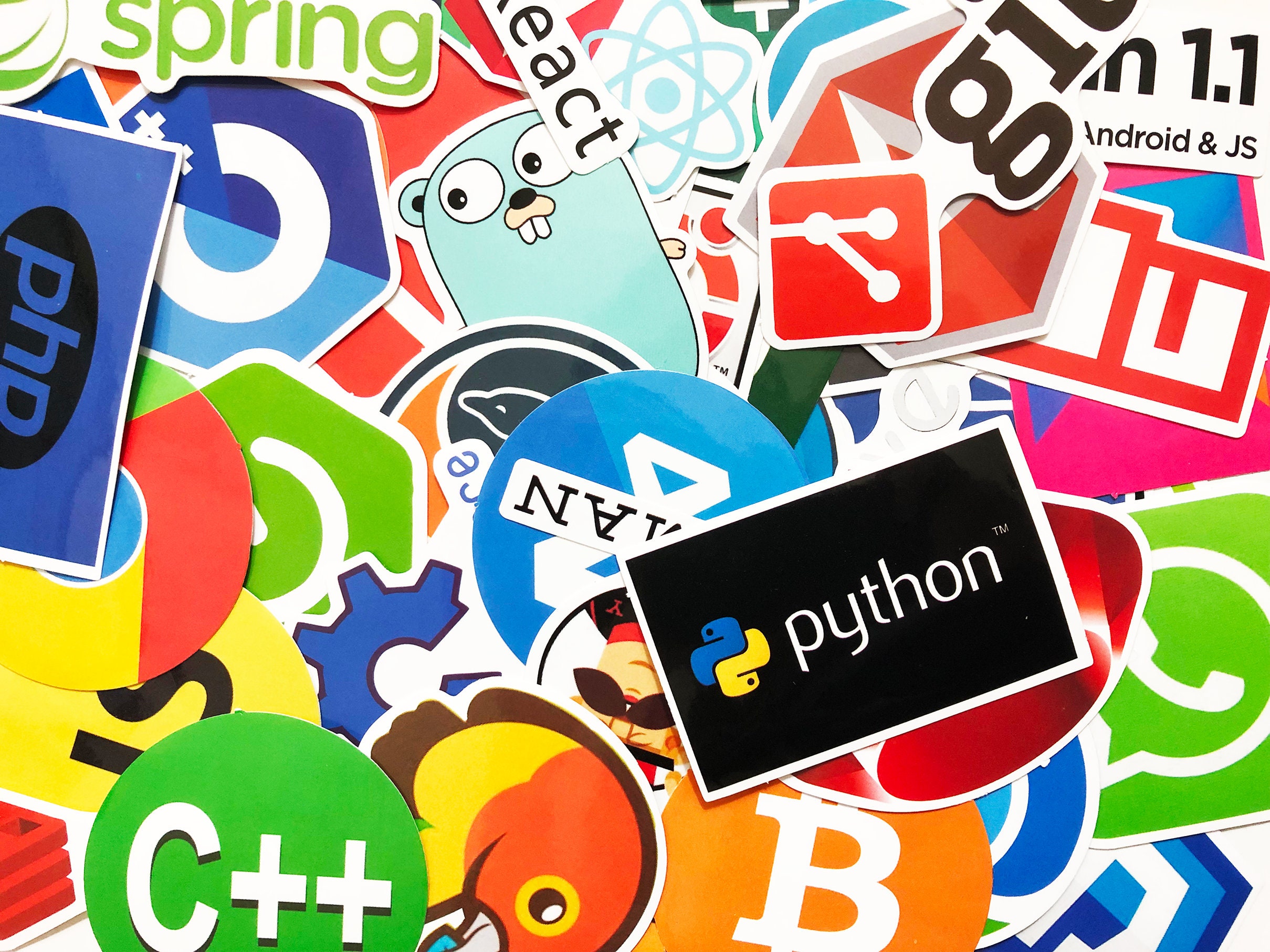 20 Random Programmer Internet Coder Software Logo Stickers - Fast US Shipping