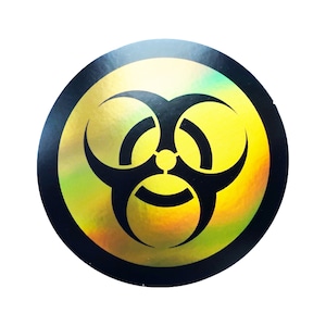 Shiny Biohazard Waste Symbol Corona Sticker Laptop Skin Bumper Decal