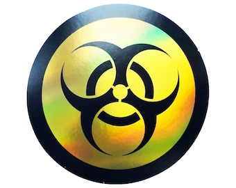 Shiny Biohazard Waste Symbol Corona Sticker Laptop Skin Bumper Decal