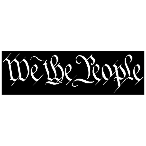 We The People Constitution America Sticker 5x1.5 Inch Bumper Laptop Decal