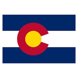 Colorado State Flag Sticker 5x3.5 Inch Bumper Laptop Decal