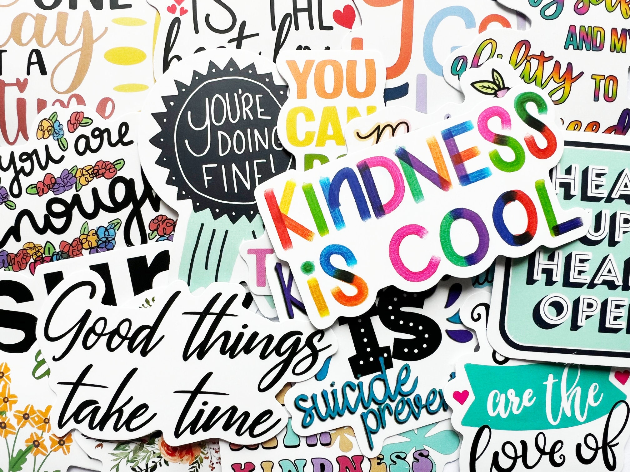 50 Inspirational Quote Stickers Motivation & Affirmation Sticker Pack ...