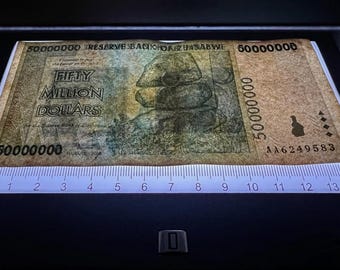ジンバブエ 6 紙幣 ドル セット 1 5 10 & 1 50 1 億 お金 世界通貨