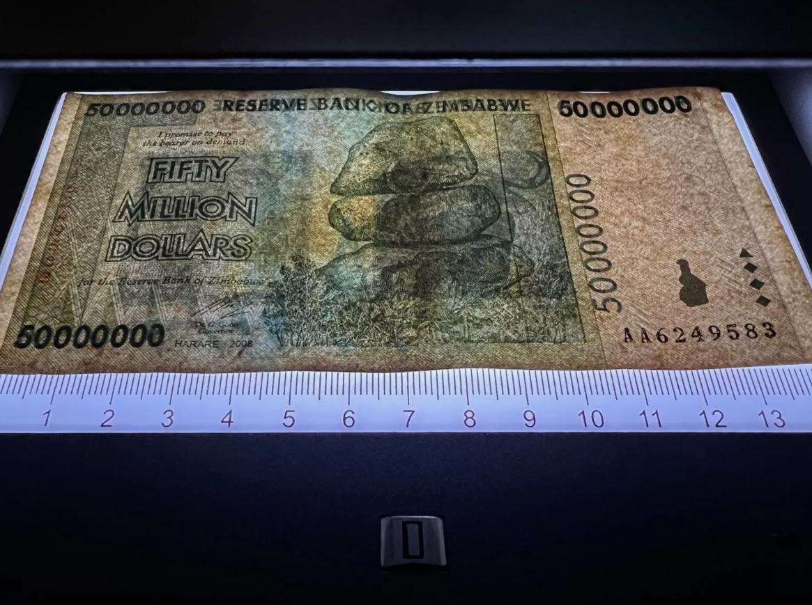 ジンバブエ 6 紙幣 ドル セット 1 5 10 & 1 50 1 億 お金 世界通貨
