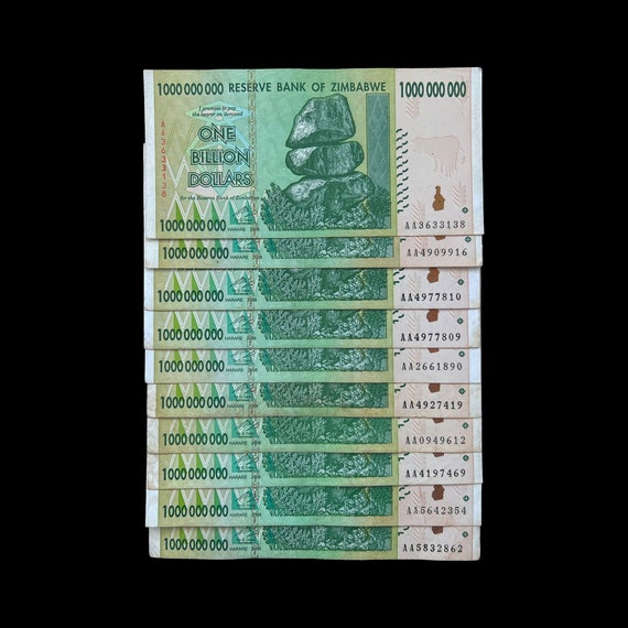 Unique Zimbabwe Hyperinflation Banknote One Hundred Billion Dollars In Banknote One Hundred 112619546 - Foto 3