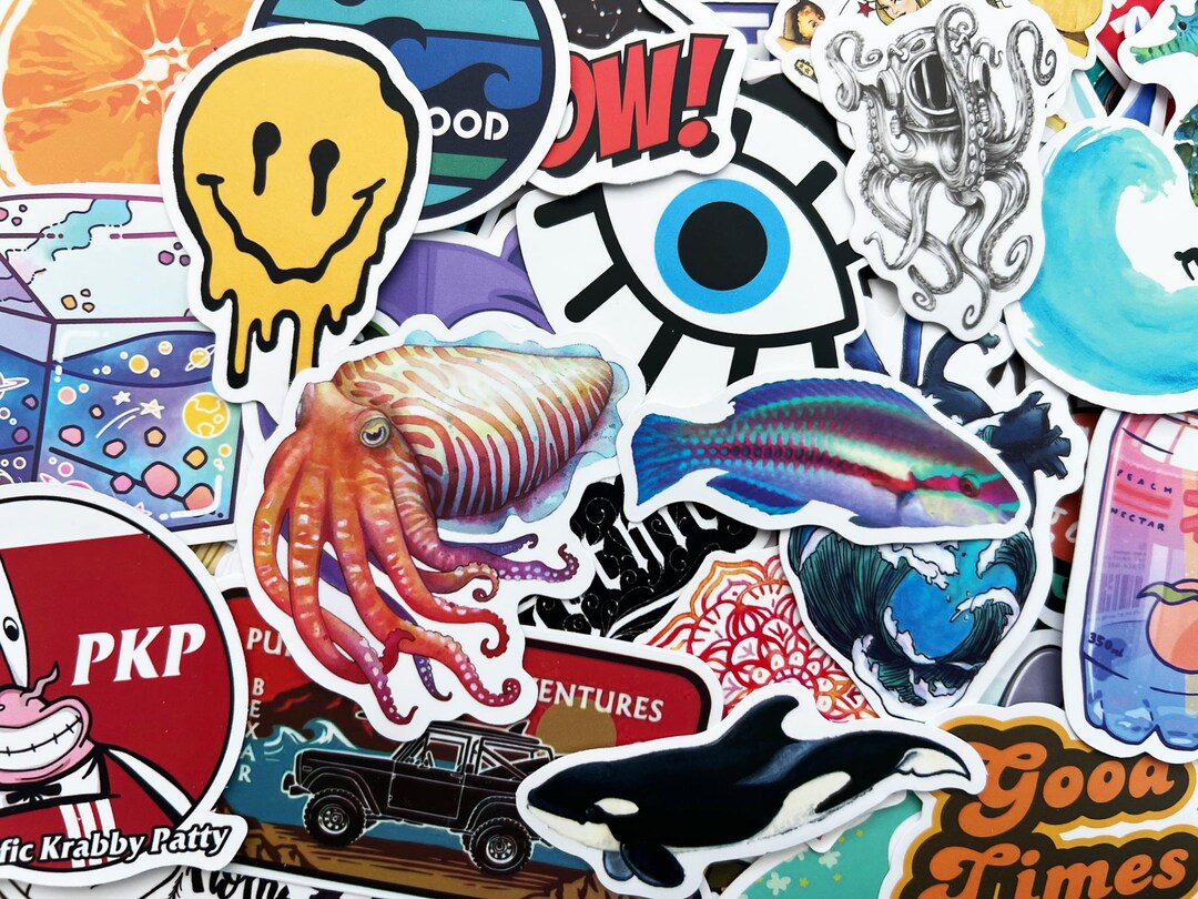 2000 Random Bulk Sticker Bomb Lot Fun Variety Pack Luggage Skateboard ...