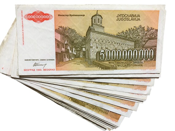 Jugoslawien Banknote, 1993, 1 Mrd. Dinara, Pick-Nr. 126, Gebraucht (III) – Für Sammler