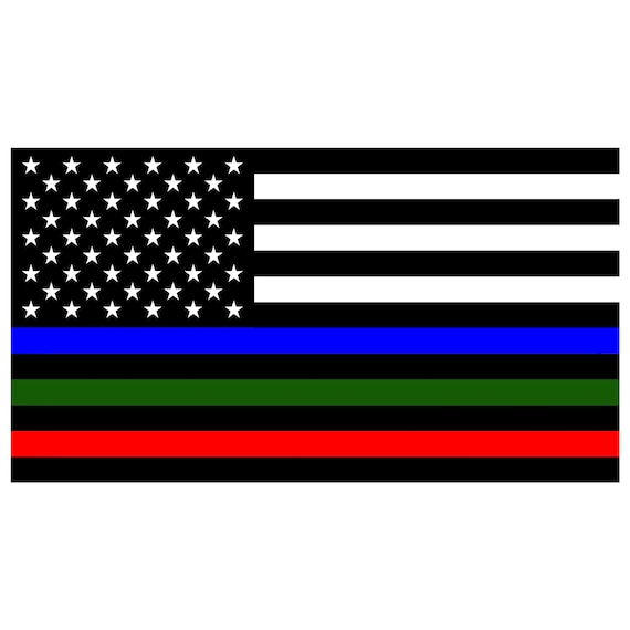 ANLEY 3 Pcs Thin Line US Flag Decal 5X3 inch - Blue Green and Red Reflective Stripe American Flag Car Stickers - Support Police Military and Fire Officers ANLEY 3 Pcs Thin Line US Flag Decal 5X3 inch - Blue Green and Red Reflective Stripe American Flag Car Stickers - Support Police Military and Fire Officers