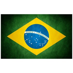Brazilian Flag Sticker 5x3 Inch Brazil Bumper Laptop Decal